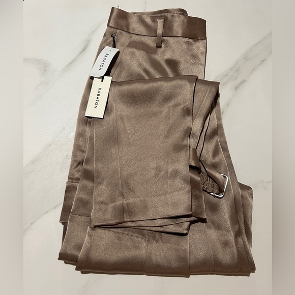 BABATON | Aritzia Refined Satin Cargo Pant in grey Taupe, Size 4 - Picture 6 of 10